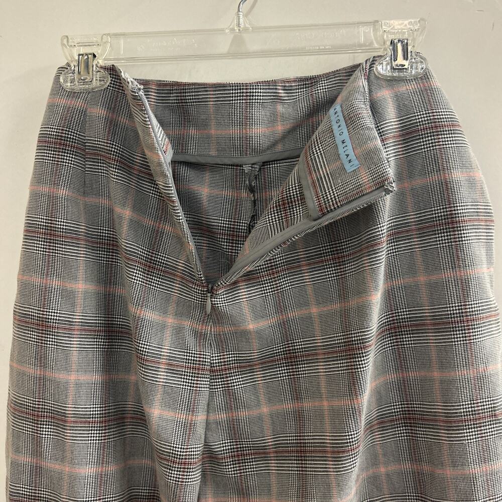 Antonio Melani Plaid Wide Leg Dress Pants 14 - Picture 6 of 8